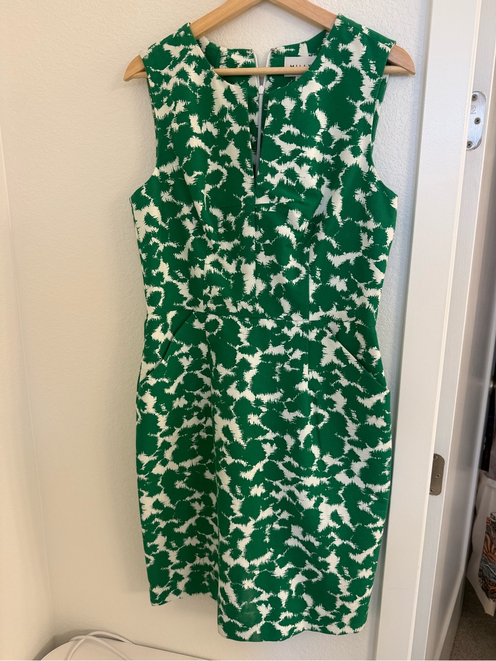 Molly Green and White Printed Sheath Dress